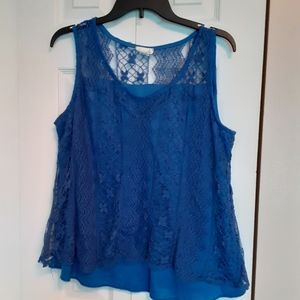 Large .blue lace overlay